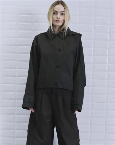 Whitblack - WBLAlaia Hooded Jakke - Dark Green